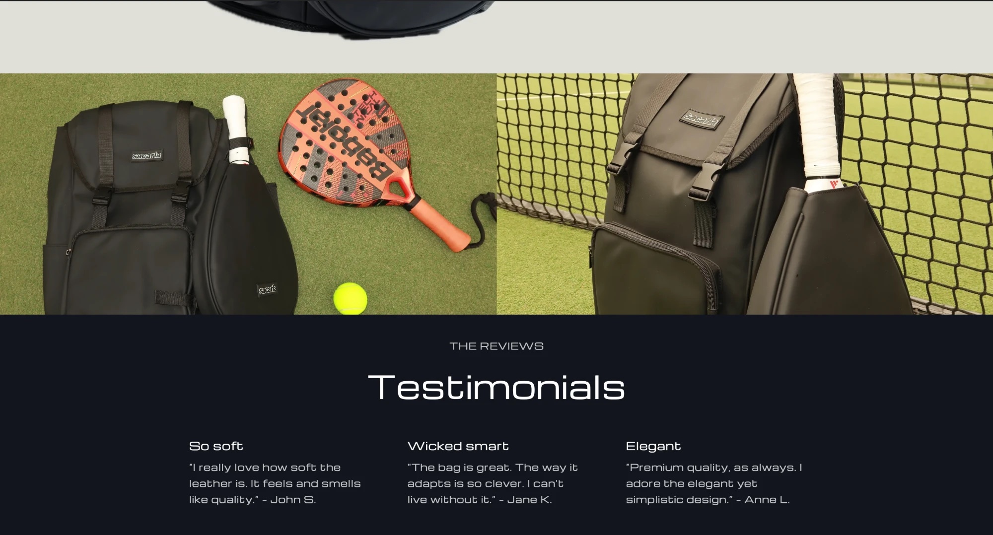 Old store: photo banner and placeholder testimonials